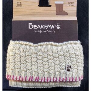 Bearpaw tan and pink boot cuffs NWT